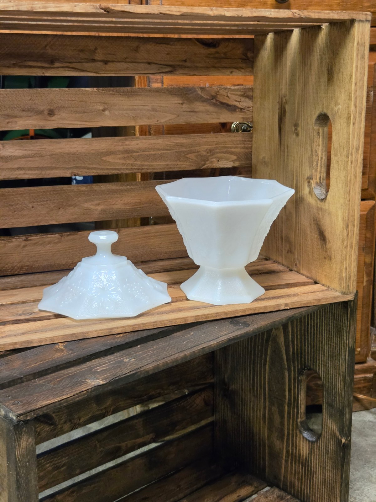 Milk Glass Bowl with Lid — photo 3 of 3