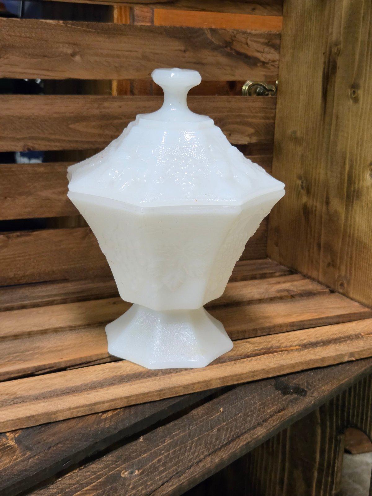 Milk Glass Bowl with Lid — photo 2 of 3